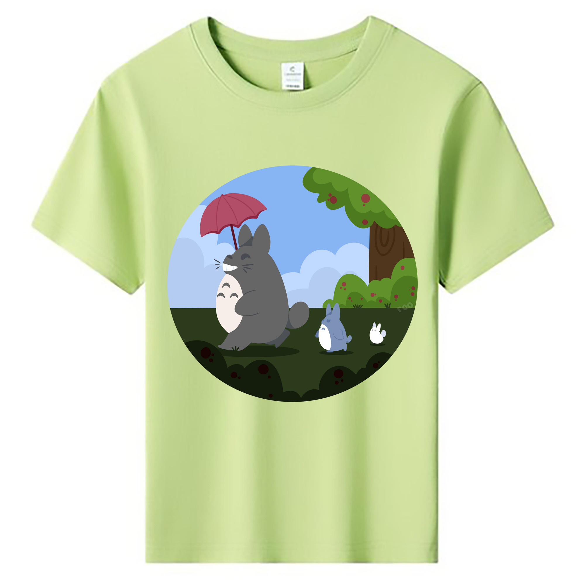 （画像用） となりのトトロ 草壁メイ 草壁サツキ My Neighbor Totoro Satsuki Kusakabe Mei Kusakabe 綿100％キッズTシャツ（フロントプリント）